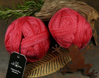 ADMIRAL pro Shadow ROTER PFEFFER - Sockenwolle mit biologisch abbaubarem Poly, 4fach Sockengarn, 100gr 400m (129 Euro/kg)