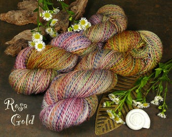 FILATURE - pflanzengefärbte Sockenwolle, wie handgesponnen, handgefärbtes 4fach Sockengarn - 100gr 420m