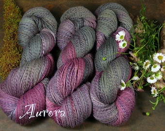 FILATURE - diverse Farben - pflanzengefärbte Sockenwolle, wie handgesponnen, handgefärbtes 4fach Sockengarn - 100gr 420m