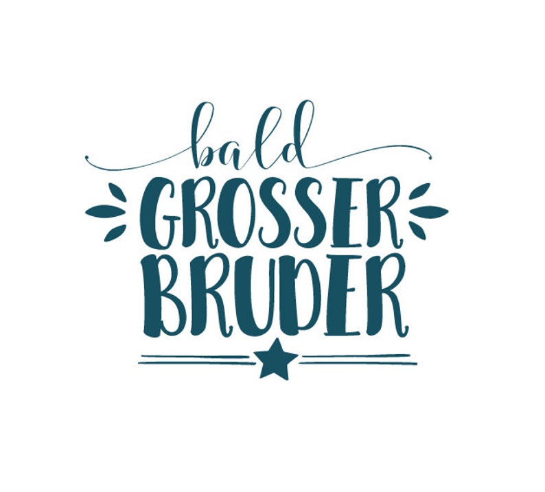 Bügelbild bald großer Bruder in Wunschfarbe Etsy