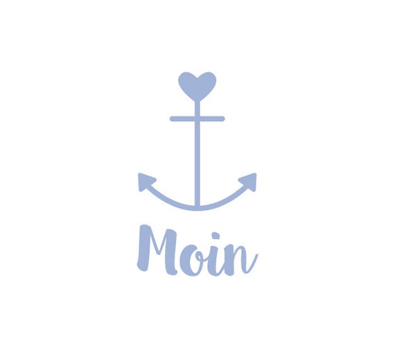 Bugelbild Anker Moin In Wunschfarbe Etsy