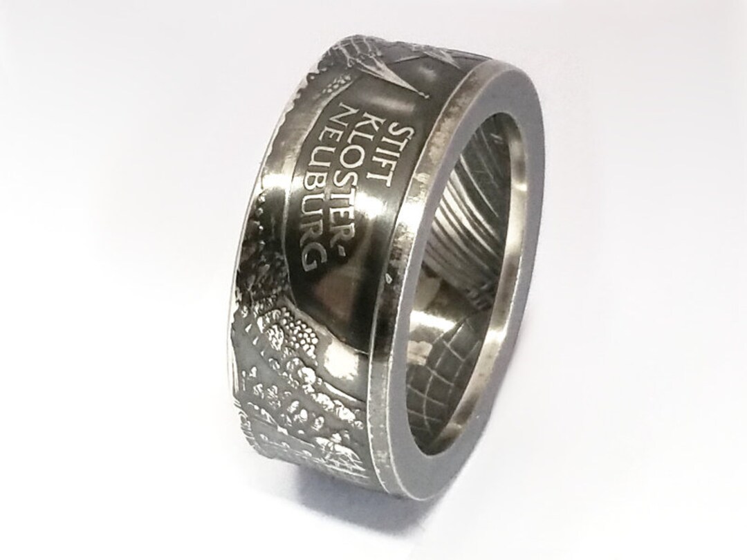Austrian 10 Euro Coin Ring 2008, Kloster-neuburg Abbey, 925 Silver ...