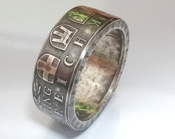 Münzring Österreich 25 Schilling  Landerwappen Silber 800er Größe 54 - 70 Coin Ring Münze Münzschmuck