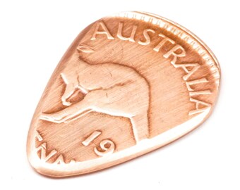 Metal Plectrum One Penny Coin Australia Kangaroo / King George V - Material: Bronze