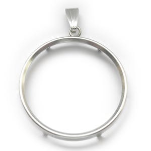 Coin holders silver 925 inner diameter 13.2 to 41.2 mm / Coin Bezel, Coin Holder,
