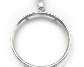 Coin bezels, silver 925, inner diameter 13.2 to 41.2 mm / Coin bezel, coin holder
