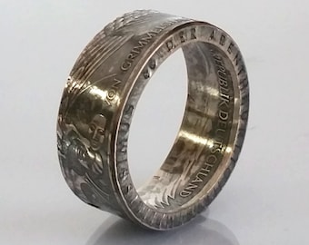 Coin ring 5 Mark 1976 Grimmelshausen silver 625 size 54 to 72 coin ring coin coin jewelry