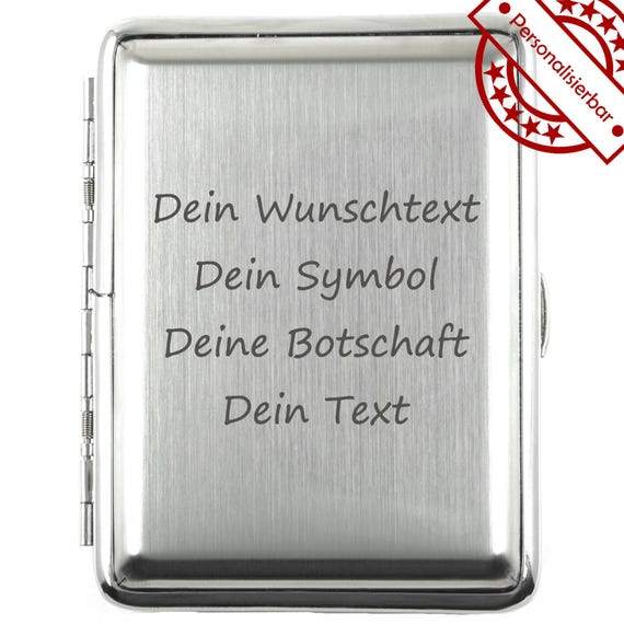 Personalisiertes Zigarettenetui Chrom - Für 20 Zigaretten Mit Gravur