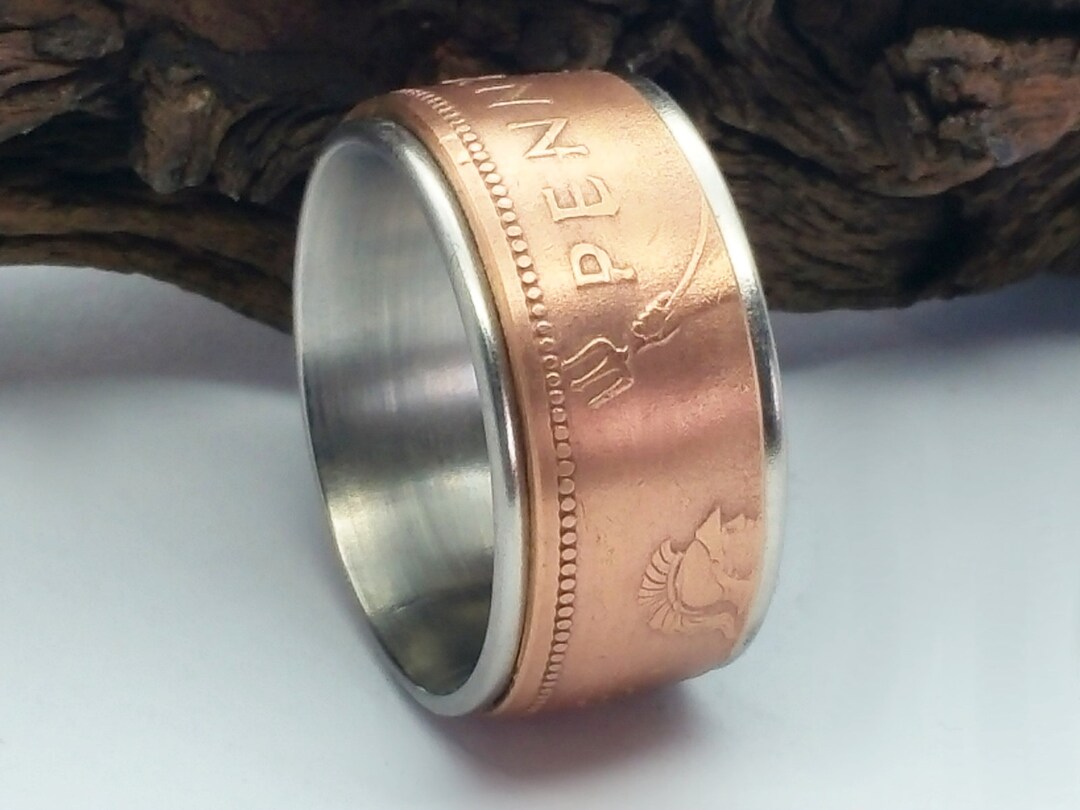 RobertDTesta Morgan Bague Pièce 1921 Bague Lettrage Sauvage Hommes Et Femmes Américains Rétro Punk Pièce Bague Mode Alliage Argent Bijoux Argentés,Argent,12, 12, Acier Inoxydable