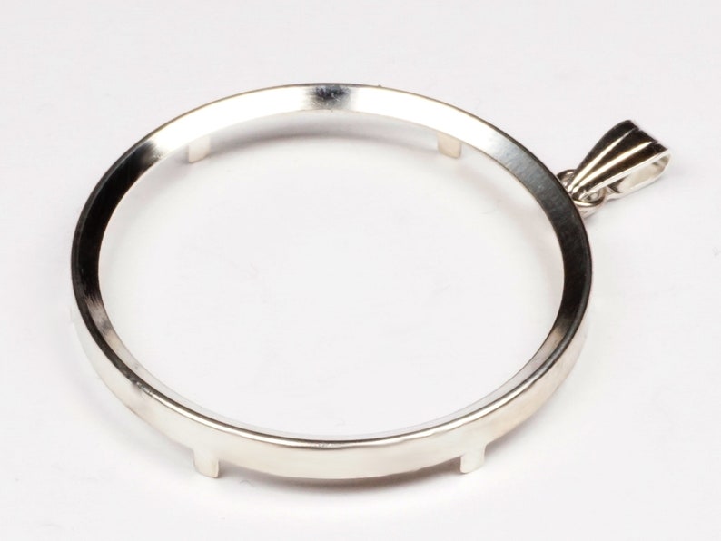 Münzfassungen Silber 925er Innendurchmesser 13,2 bis 41,25 mm / Coin Bezel , Coin Holder , zdjęcie 1