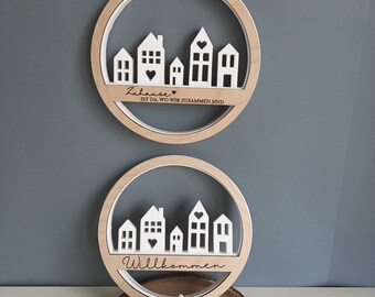 Häuserloop, Häuserkranz, Loop Haus*Häuserkranz*Türkranz*Willkommen*Geschenk/Mitbringsel