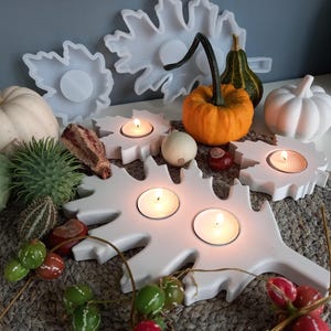 Teelichthalter Ahornblatt -Geschenk*Mitbringsel* Raysin* Keraflott*Kerakraft