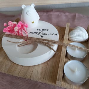 Värmeljushållare med björn - presentset/*Du är otroligt björnlik*