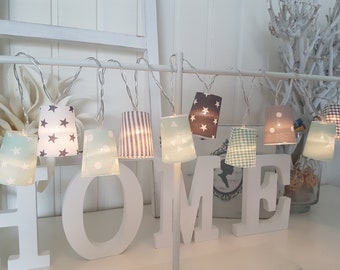 LED light chain -*Mint-Gray* with 6/18h timer function - battery operation