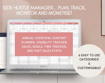 SIDE HUSTLE SIDEKICK - Small Business Planner Excel Spreadsheet