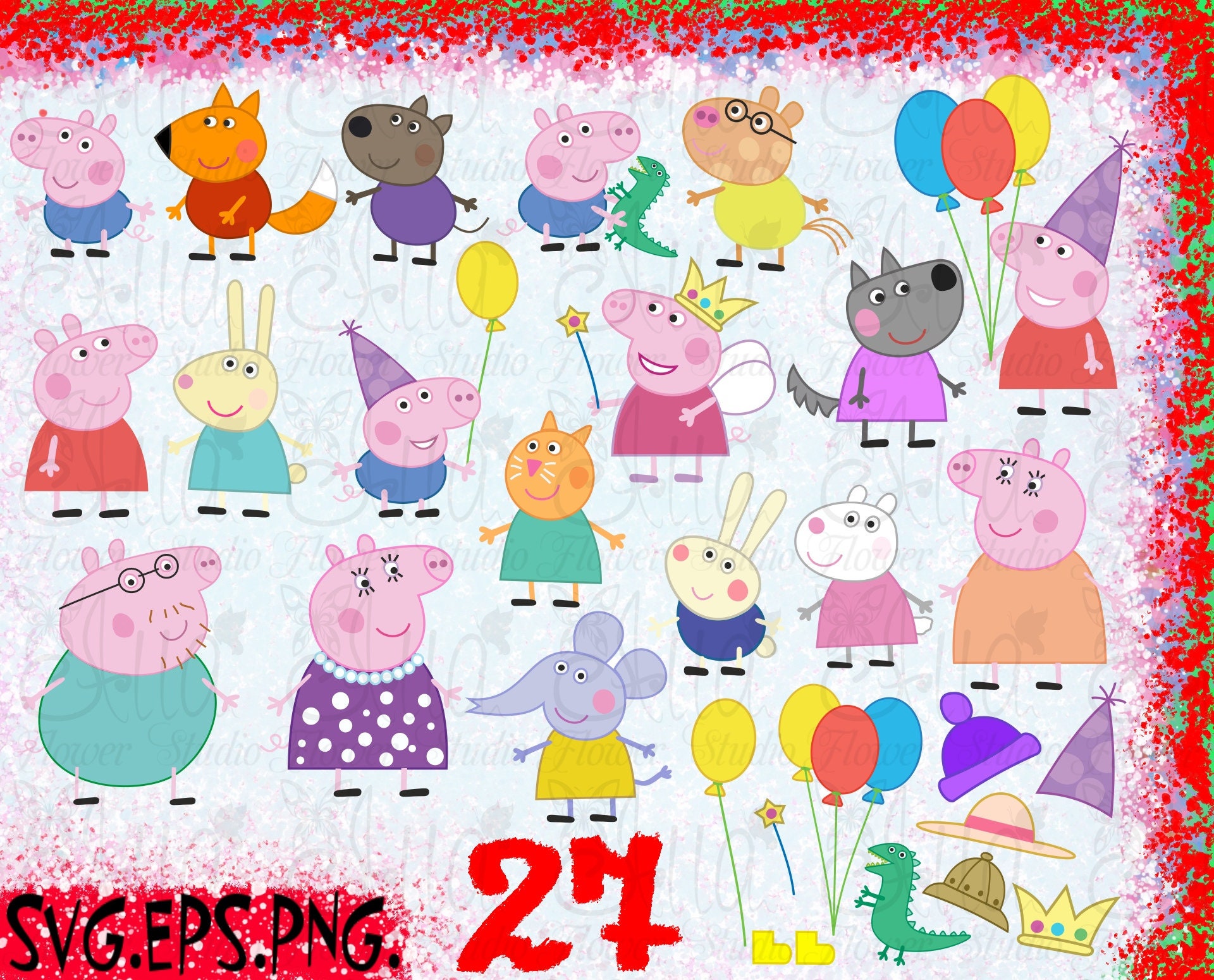 Download Peppa pig SVG Digital little pig svg download files | Etsy