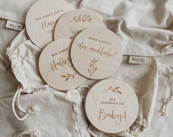 Milestones Wood • Tarjetas de hitos del embarazo