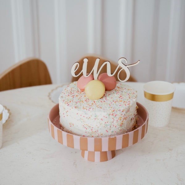 Cake Topper Kuchenstecker eins erster Geburtstag