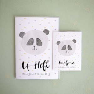 U-Heft und Impfpasshülle Set Pandabär