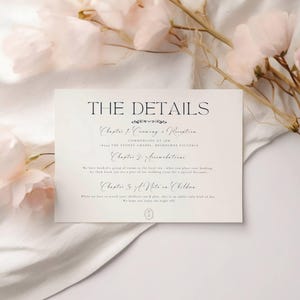 Cartão com Detalhes de Casamento Literário | Convite para Casamento na Biblioteca | Casamento de Conto de Fadas | Download Instantâneo | Personalização e Impressão | Canva