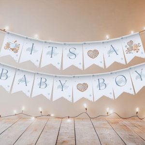 Baby Shower Banner, Baby It&#39;s Cold Outside for Boys,  Christmas Baby Shower, Baby Its Cold Outside Baby Shower, Winter, Printable, Blue