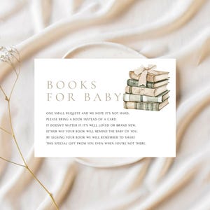 Un nuovo capitolo per i libri del baby shower, modello per baby shower, modificabile in Templett, baby shower neutro, baby shower per amanti dei libri, ncn2