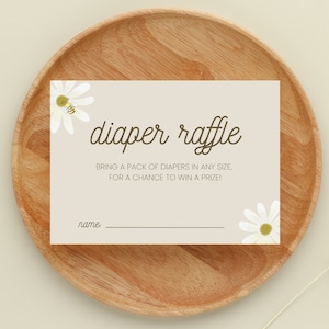Little Honey Babyparty-Windellos, Babypartykarte, bearbeitbar in Canva, Honey Bee Baby, Mädchenparty, druckbar, DIY, Daisy Honey