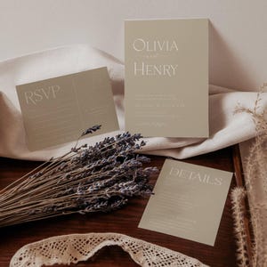 Minimale Hochzeit lädt Tan ein Bearbeitbare Einladung | Einladung Vorlage | Boho-Hochzeitseinladungen | Moderne Hochzeitseinladung, Templett