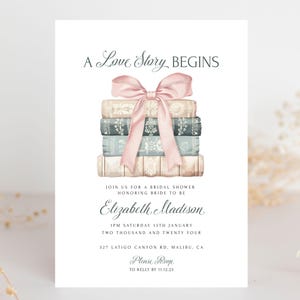 love story bridal shower invite