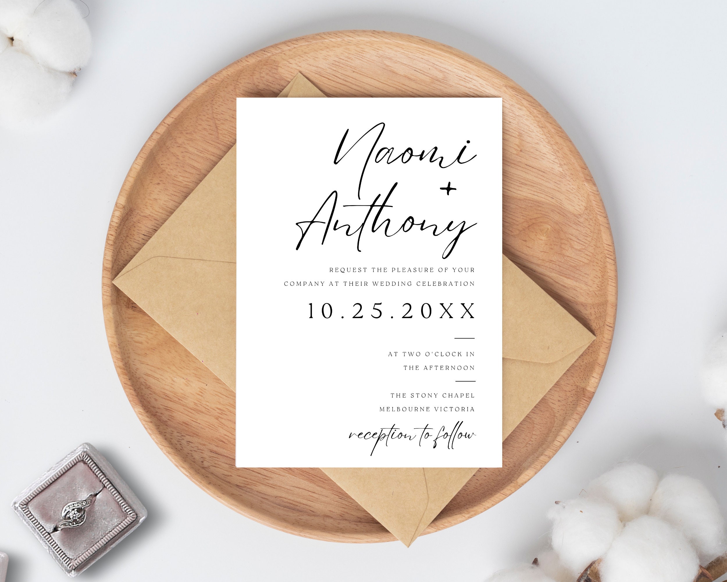 Invitation In Cursive Wedding Invitation Cursive, Script Font | Wedding Invitation Template ...