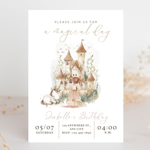 Fairytale Birthday Invitation, Storybook Birthday Invitation , Unicorn Party Invite, Printable Invite, Royal, Book Theme Birthday Party