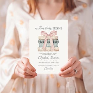 love story bridal shower invite