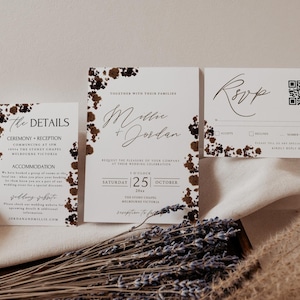 Kuh-Druck-Hochzeitseinladung, Western-Hochzeit, einladen, Antwortkarte, Hochzeitseinladung, Landhochzeit, Einladungsset