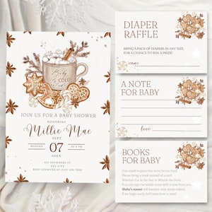 Baby Its Cold Outside Baby Shower Neutral, Christmas Baby Shower | Baby It&#39;s Cold Outside Diaper Raffle, Note for Baby, Books for Baby, HCP2