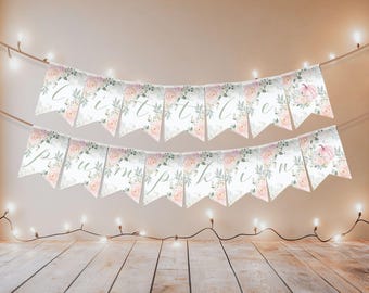 Pink Pumpkin Baby Shower Banner, Baby Shower Banner, Autumn Baby, Pink Little Pumpkin Banner ,085