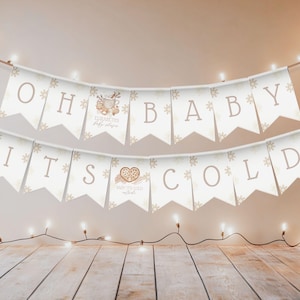Neutral Baby Its Cold Outside Baby Shower, Winter Christmas Baby Shower, Printable 0351