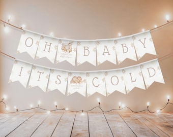 Neutral Baby Its Cold Outside Baby Shower, Winter Christmas Baby Shower, Printable 0351