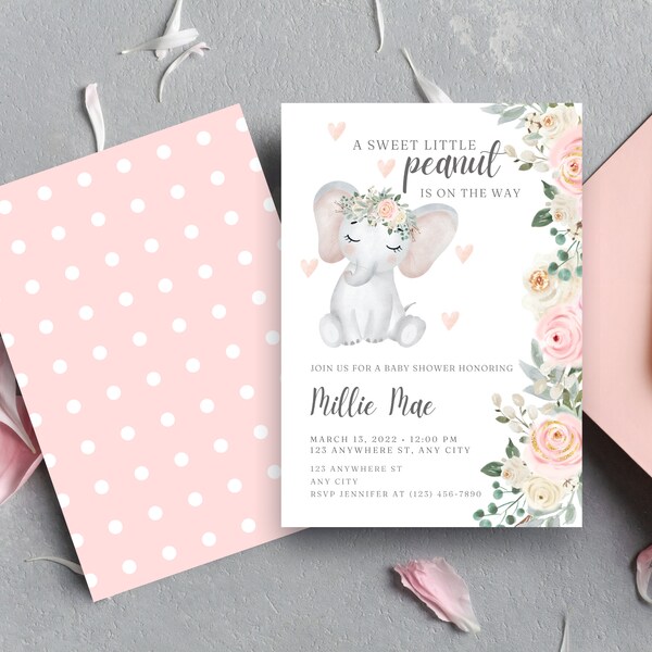 Sweet Little Peanut Baby Shower Invitation - Etsy