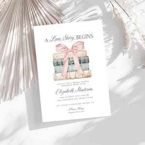 love story bridal shower invite