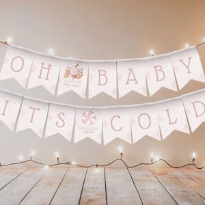 Baby Shower Banner, Baby It&#39;s Cold Outside for Girls, Baby Its Cold Outside Baby Shower, Winter, Printable - 035