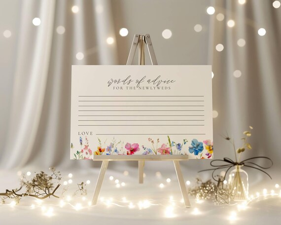 Cartões de conselhos sobre flores silvestres Conselhos para