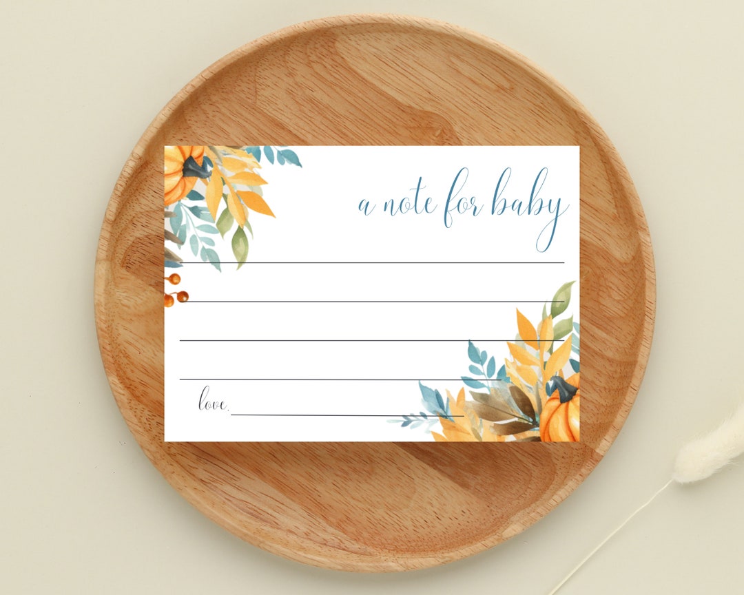 Blue Truck Baby Shower A Note for Baby, Baby Shower Template, Editable ...