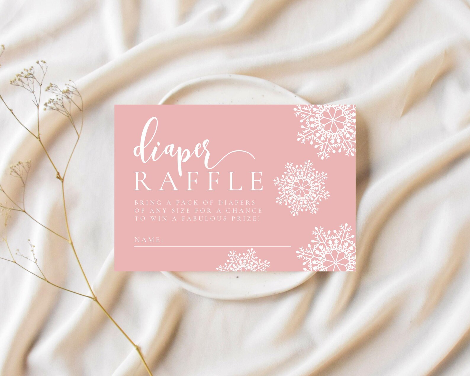 Cold Chisel Raffle Tickets Baby It's Cold Outside Shower Diaper Raffle Ticket Girl, Winter Diaper ...