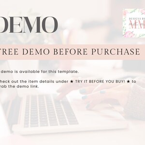 K&ouml;nnte beinhalten: Ein Bild mit dem Wort &bdquo;DEMO&ldquo; in gro&szlig;en, dunkelgrauen Buchstaben. Darunter steht auf einem rosa Banner &bdquo;FREE DEMO BEFORE PURCHASE&ldquo;. Der Text erkl&auml;rt, wie man eine Demoversion erh&auml;lt.