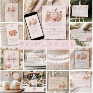 Baby Its Cold Outside Baby Shower Bundle, Girls, Baby Shower Decor, Baby Shower Games, Editable Invitation, Hot Chocolate Baby Shower, 035