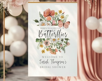 Spring Floral Bridal Shower Welcome Sign, Wildflower Bridal Shower Welcome Sign Template, Bridal Shower Welcome Sign , Love is in Bloom