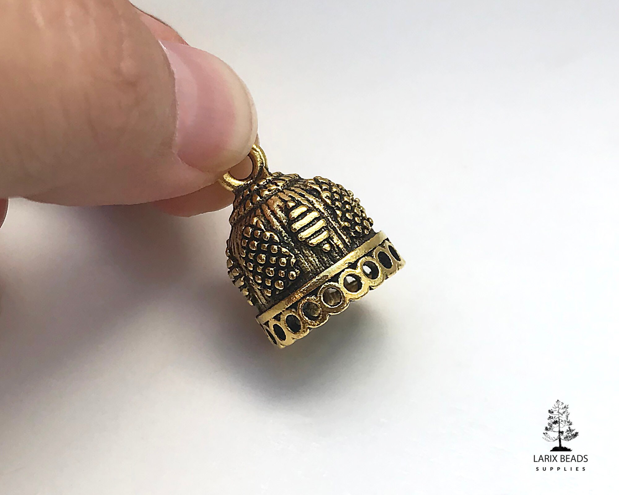 Golden End Caps for Jewelry Large Tassel Caps Cord End Caps Etsy