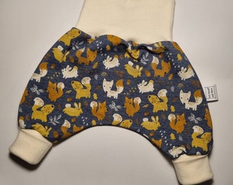 Pantalones bomba Pantalones de bebé con puños de cera del bosque Animales Recién nacido