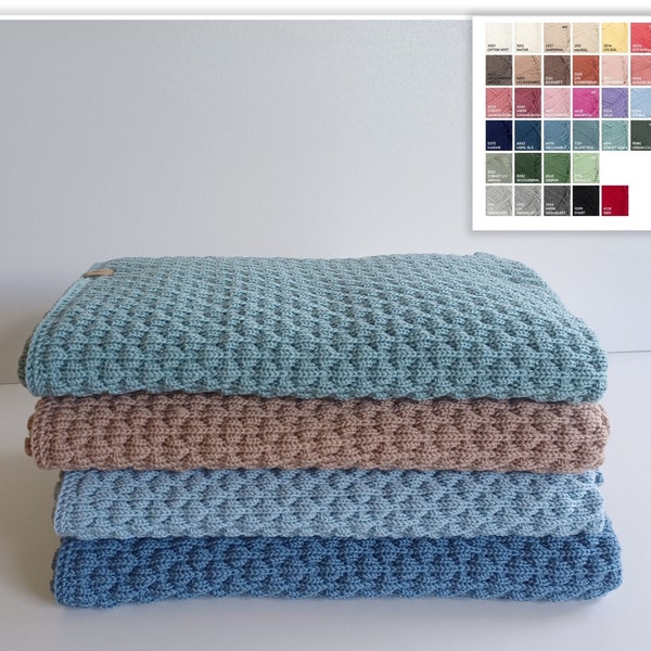 Soft baby blankets made from extra-fine knitted Merino wool