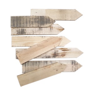 5 reclaimed wood arrows made from recycled pallets